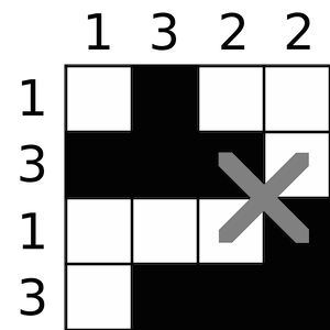 The figures must not touch each other, neither vertical, horizontal nor diagonal.